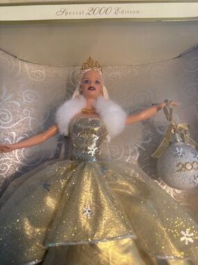Mattel Gold and White Holiday celebration, Barbie Princess Doll . .